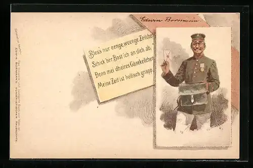 AK Edwin Bormann`s Humoristischer Hausschatz, Postbote mit Brief
