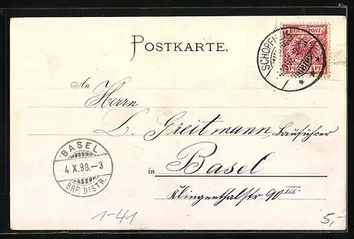 AK Porträt I.P. Hebel, Markgräflerin in Tachtenkleid