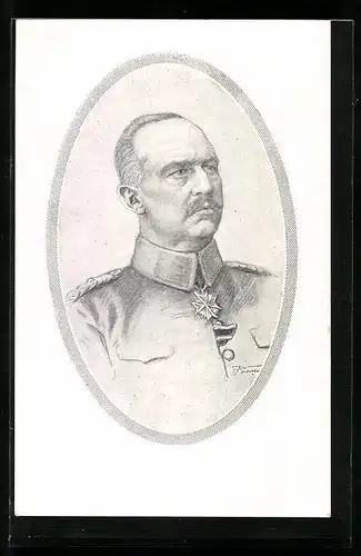 AK Erich Ludendorff in Uniform mit Orden