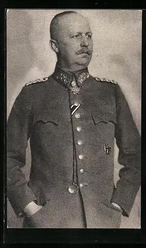 AK Erich Ludendorff in Uniform mit Orden