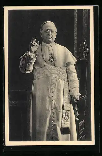 AK Papst Pius XI. spricht einen Segen