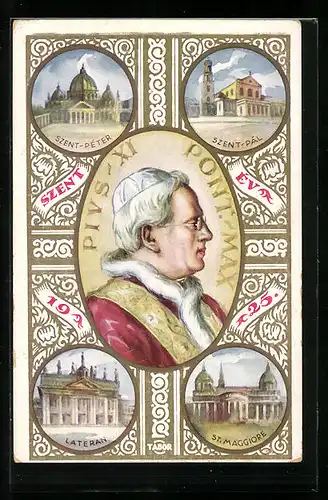 AK Papst Pius XI., Szent-Péter, Szent-Pál