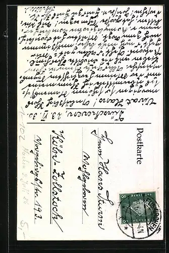 AK Papst Pius XI.schreibend an einem Tisch sitzend