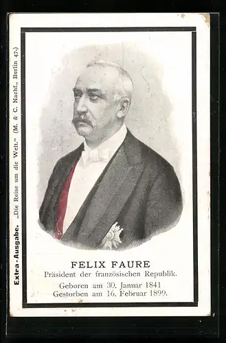AK Felix Faure, Präsident der französischen Republik
