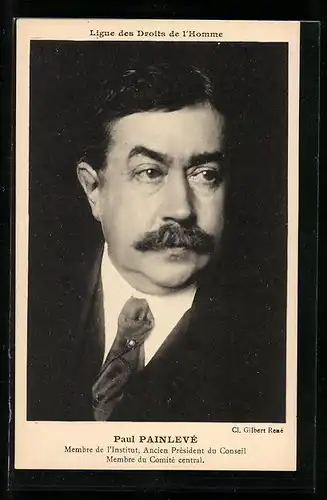 AK Französischer Politiker Paul Painlevé im Anzug