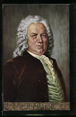 AK Portrait des Komponisten J. S. Bach