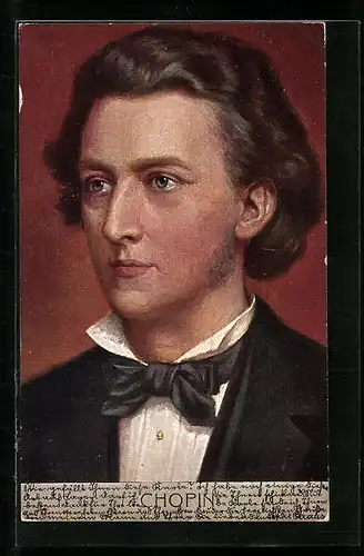 AK Portrait des Komponisten Chopin