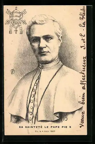 AK Papst Pius X. als junger Geistlicher