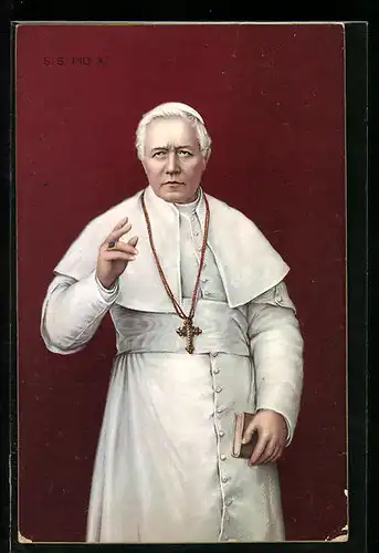 AK Papst Pius X. im weissen Gewand