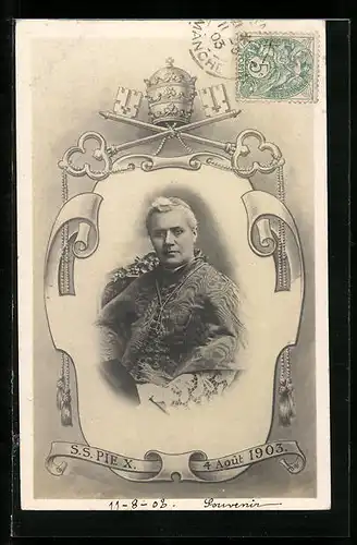 AK Portrait von Papst Pius X.