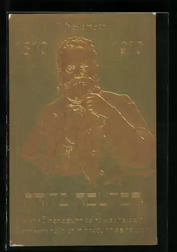 Präge-AK Fritz Reuter, Mundartdichter