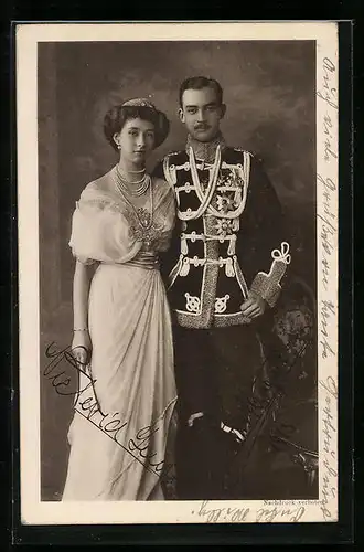 AK Viktoria Luise und Ernst August von Braunschweig am Vermählungstag