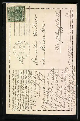 AK Viktoria Luise und Ernst August von Braunschweig am Vermählungstag