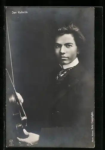 AK Jan Kubelik mit seiner Violine