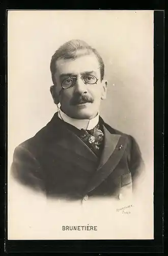 AK Ferdinand Brunetière, französischer Schriftsteller und Literaturkritiker