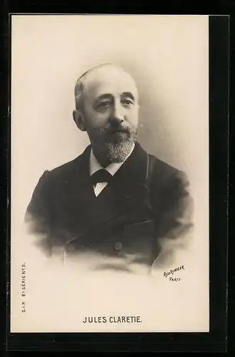 AK Jules Claretie, Portrait des Autoren
