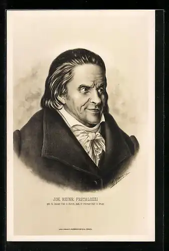 AK Portrait von Joh. Heinrich Pestalozzi, 1746-1827