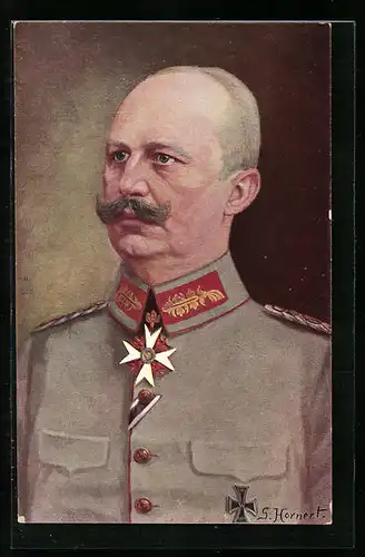 AK Generalleutnant Erich Ludendorff in Uniform und mit Eisernem Kreuz