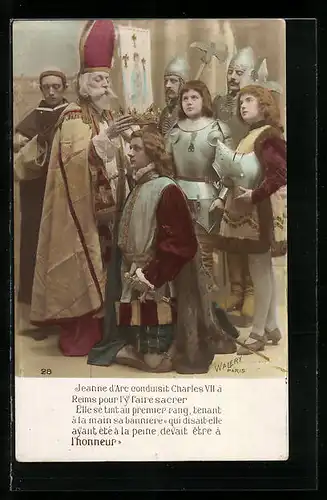 AK Jeanne d`Arc conduisit Charles VII, Johanna von Orleans