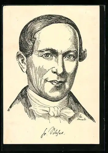 Künstler-AK Zum Gedächtnis des 75. Todestages von Friedrich Silcher1860-1935