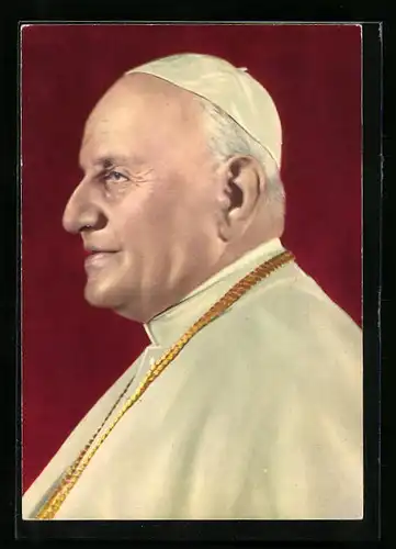 AK Portrait von Papst Johannes XXIII. im Profil