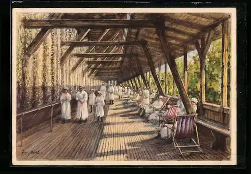 Künstler-AK Bad Salzungen, Beim Grenadieren