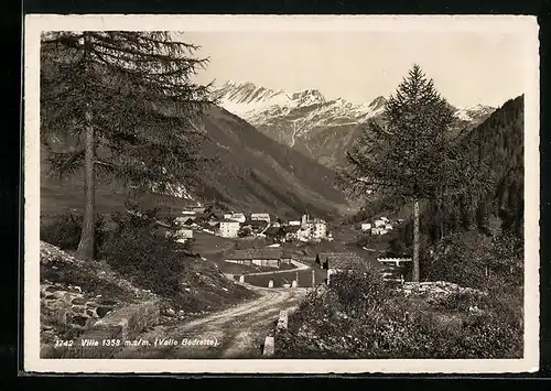 AK Villa, Ansicht des Ortes im Valle Bedretto