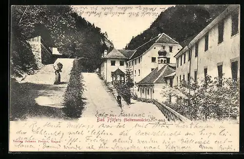 AK Pfäfers, Bad Pfäfers, Seitenansicht