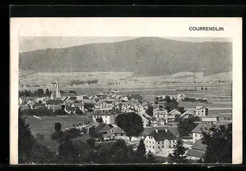 AK Courrendlin, Gesamtansicht aus der Vogelschau