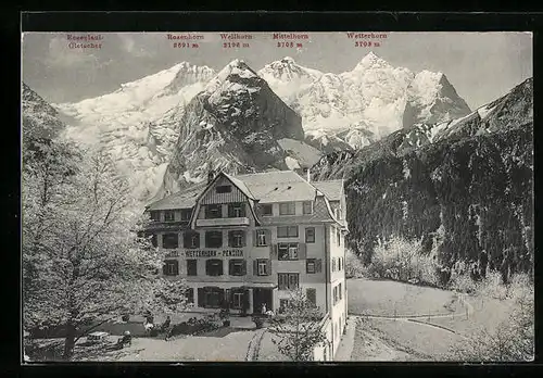 AK Hohfluh, Hotel-Pension Wetterhorn gegen Wellhorn