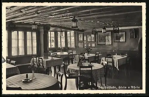 AK Stein a. Rhein, Hotel Sonne, Scheffelstube, Innenansicht