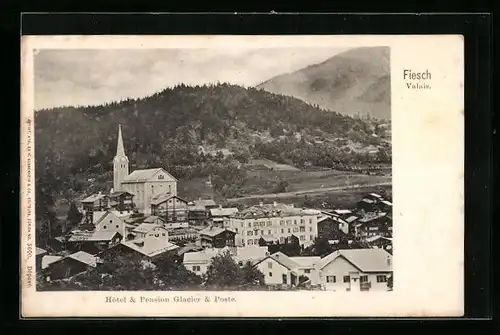 AK Fiesch /Valais, Hôtel & Pension Glacier & Poste