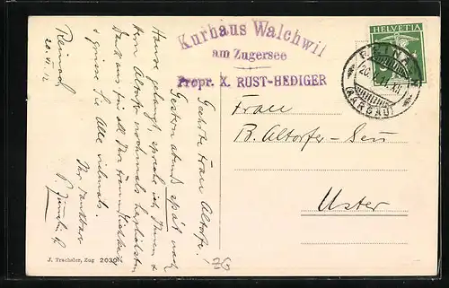 AK Walchwil, Kurhaus Rust