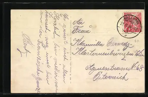 AK Vallorbe, Ortsansicht mit Blick ins Tal