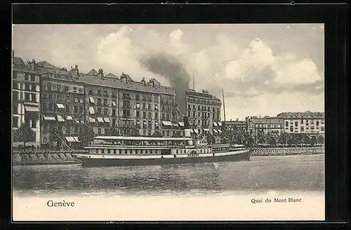 AK Genève, Quai du Mont Blanc