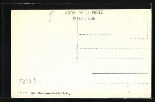 AK Piotta, Ortsansicht mit Bahnschienen aus der Vogelschau