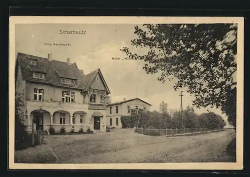 AK Scharbeutz, Villa Reichspost, Hotel Wilhelminen-Bad