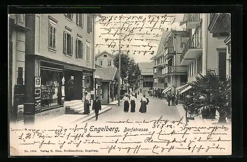 AK Engelberg, Blick in die Dorfstrasse