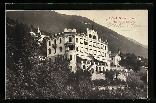 AK Orselina, Hotel Siebenmann