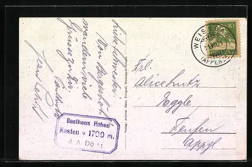 AK Appenzell, Gasthaus Hohenkasten