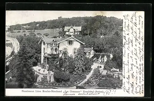 AK Neuchâtel, Pensionnat Léon Roulet-Marchand Les Ormeaux