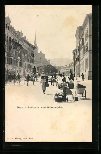 AK Bern, Bollwerk und Bahnhofplatz