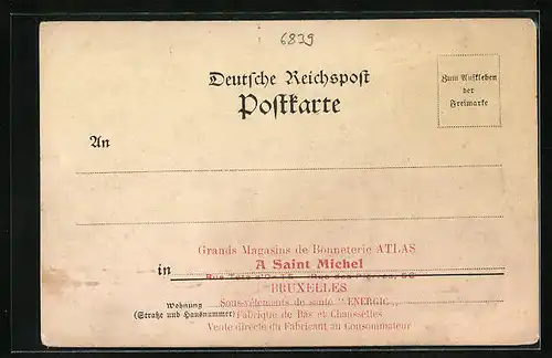 AK Rheinhausen, Ortsansicht aus der Vogelschau