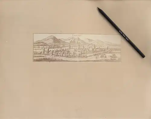 Fotografie J. F. Maurer, Landau, Ansicht Landau / Pfalz, Panorama der Altstadt mit Stadtmauer