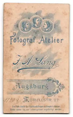Fotografie J. A. Lang, Augsburg, Chevauleger in Uniform mit Säbel und Portepee