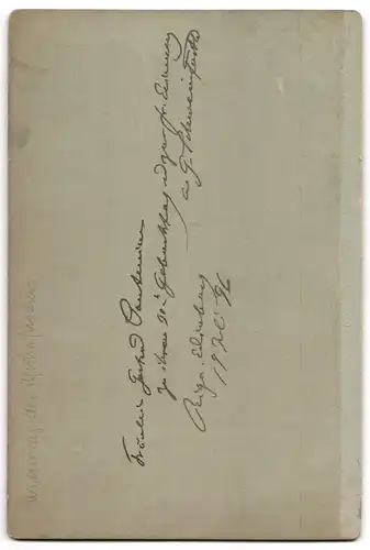 Fotografie E. v. Eggert, Riga, Ansicht Riga, Rückseite Autograph Georg Schweinfurth (Russ.-Baltischer Afrikaforscher)