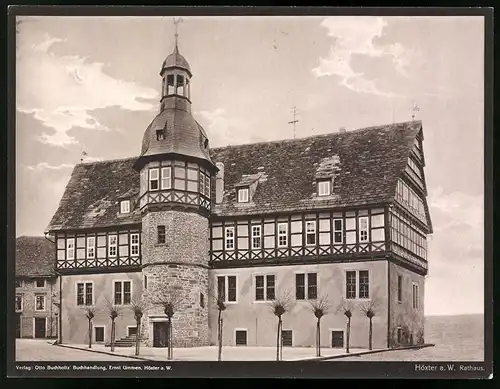 Fotografie Otto Buchholtz, Höxter, Ansicht Höxter a. W., Rathaus Gesamtansicht
