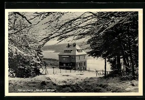 AK Welliehausen, Ferienheim Haus am Berge im Winter