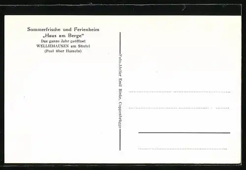 AK Welliehausen, Ferienheim Haus am Berge im Winter