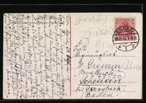 AK Essen /Ruhr, Kruppsche Werke, Giesshalle zur Herstellung von Martinstahl